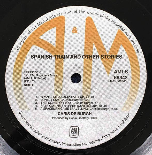 Платівка Chris de Burgh – Spanish Train And Other Stories