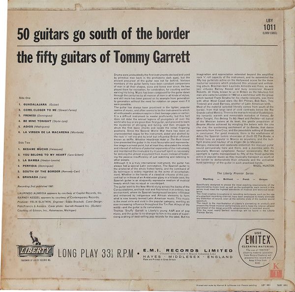 Платівка The 50 Guitars Of Tommy Garrett – 50 Guitars Go South Of The Border | 50 гітар Томмі Гаррета