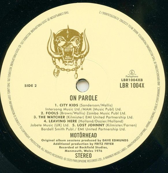 Платівка Motörhead – On Parole|Motorhead – Умовно-дострокове звільнення (2xLP)