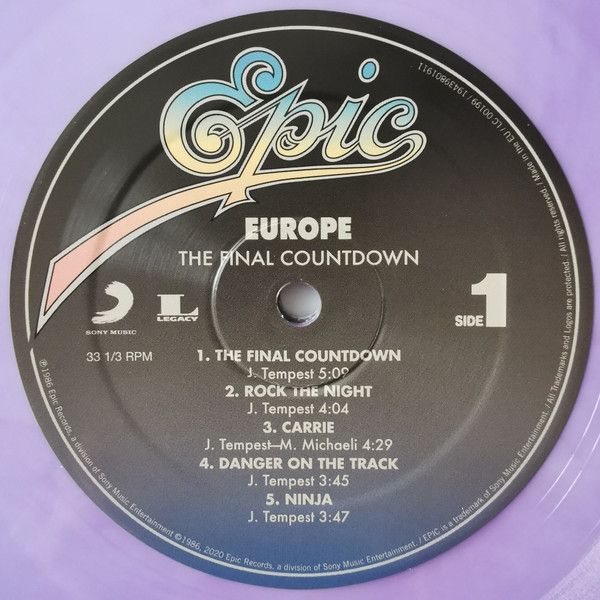 Платівка Europe (2) – The Final Countdown|Європа
