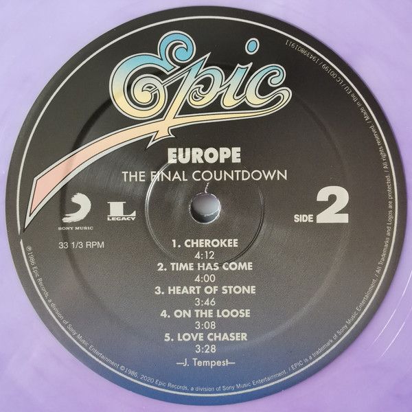 Платівка Europe (2) – The Final Countdown|Європа