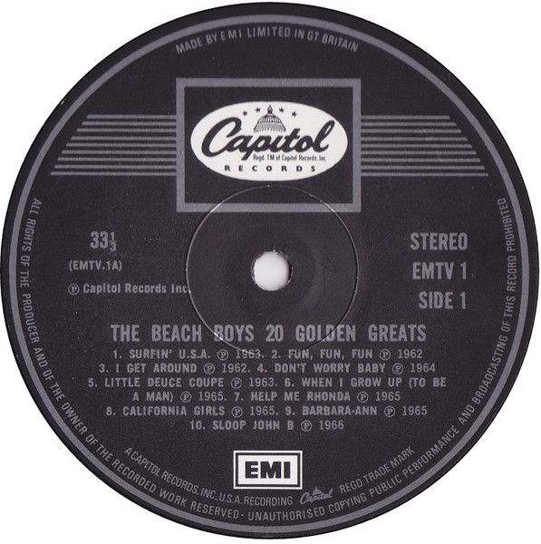 Платівка The Beach Boys – 20 Golden Greats