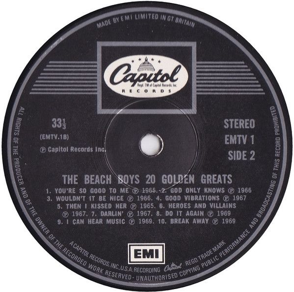 Платівка The Beach Boys – 20 Golden Greats