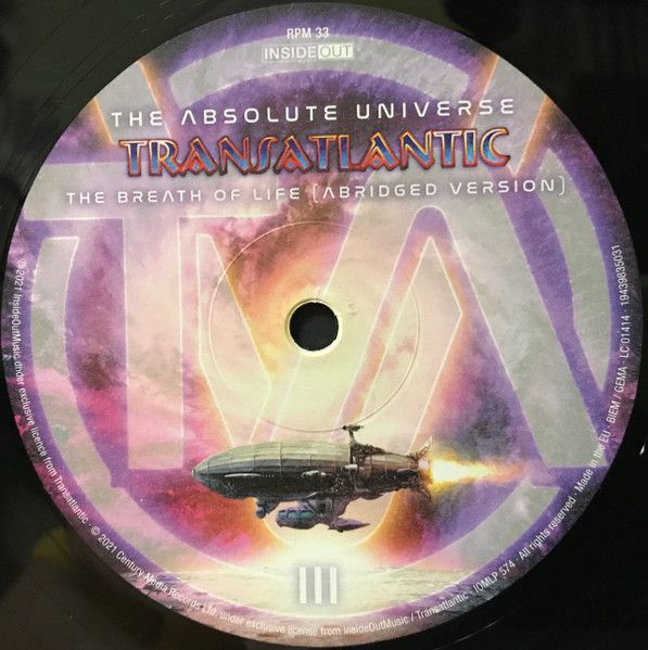 Платівка TransAtlantic – The Absolute Universe - The Breath Of Life(Abridged Version)|Трансатлантичний-Абсолютний Всесвіт(Скорочена версія)(2xLP+CD)