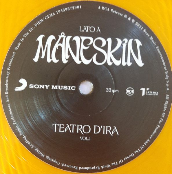 Платівка Maneskin – Teatro D'Ira - Vol.I|Місячне сяйво-Театр гніву: Том I