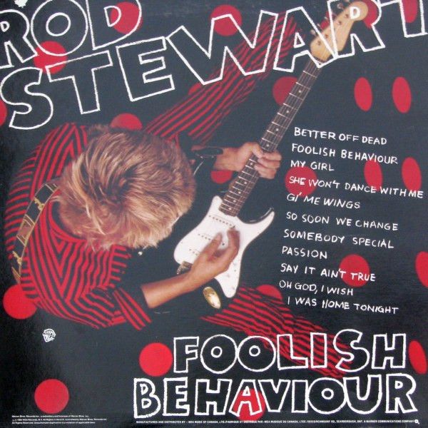 Платівка Rod Stewart - Foolish Behaviour|Род Стюарт-Дурна поведінка