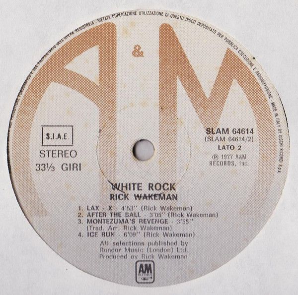 Платівка Rick Wakeman – White Rock | Рік Вейкман – Біла скеля