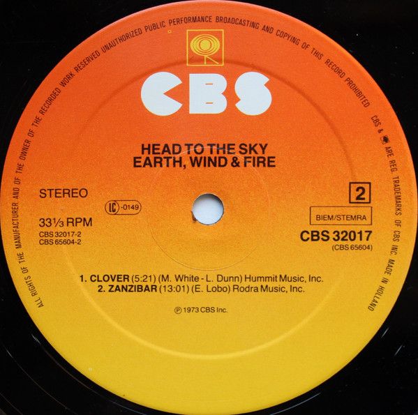 Платівка Earth, Wind & Fire – Head To The Sky