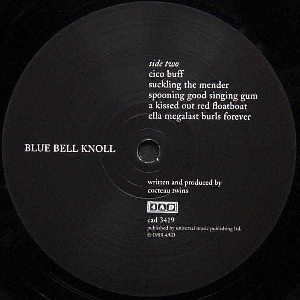 Платівка Cocteau Twins – Blue Bell Knoll|Близнюки Кокто-Горб Блакитний дзвін