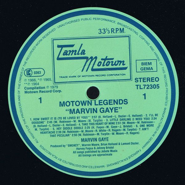 Платівка Marvin Gaye – Motown Legends