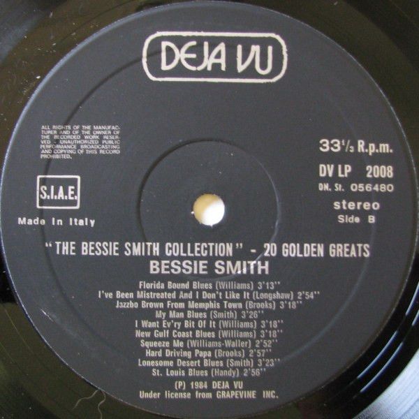 Платівка Bessie Smith – The Bessie Smith Collection - 20 Golden Greats | Бессі Сміт - Колекція Бессі Сміт 