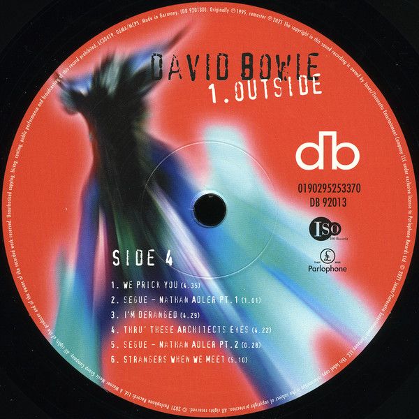 Платівка David Bowie – 1. Outside (The Nathan Adler Diaries: A Hyper Cycle)|Девід Боуї(2xLP)