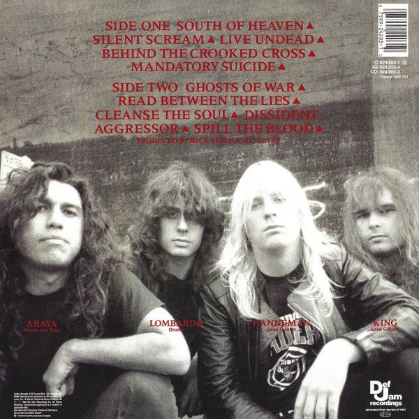 Платівка Slayer – South Of Heaven|Вбивця-На південь від раю