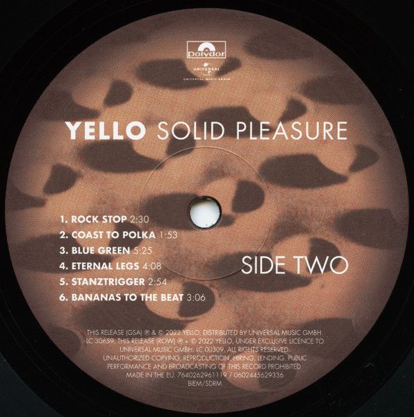 Платівка Yello – Solid Pleasure / I.T. Splash|Привіт-Суцільне задоволення/ІТ-сплеск(2xLP)