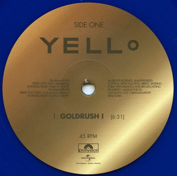 Платівка Yello – One Second / Goldrush (2 LP, Black + 12" 45 RPM, Blue Translucent Vinyl, Limited Edition, Special Edition)|Привіт-Одна секунда/Золота лихоманка