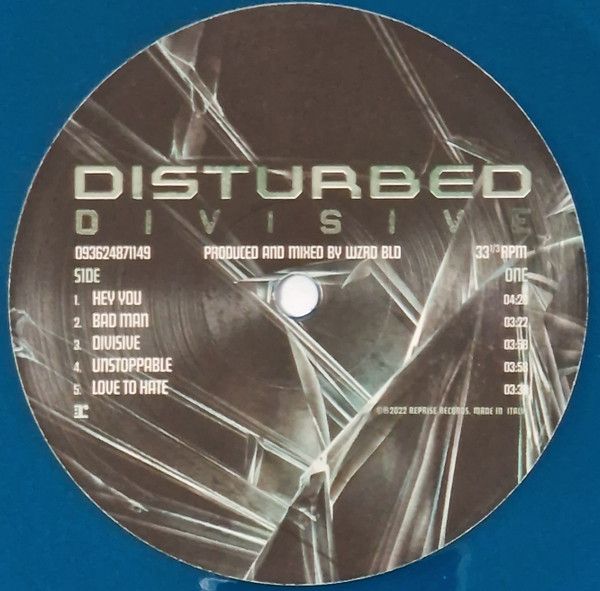 Платівка Disturbed – Divisive(BLUE)|Порушений-Розділовий