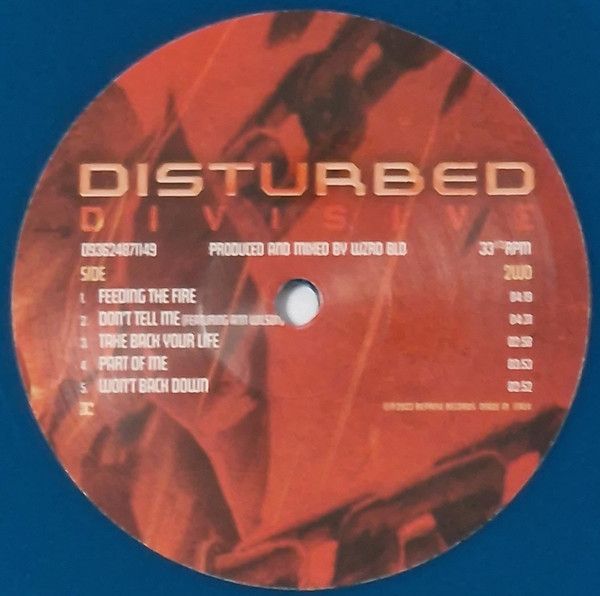 Платівка Disturbed – Divisive(BLUE)|Порушений-Розділовий