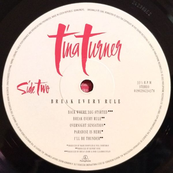 Платівка Tina Turner – Break Every Rule|Тінa Тернер