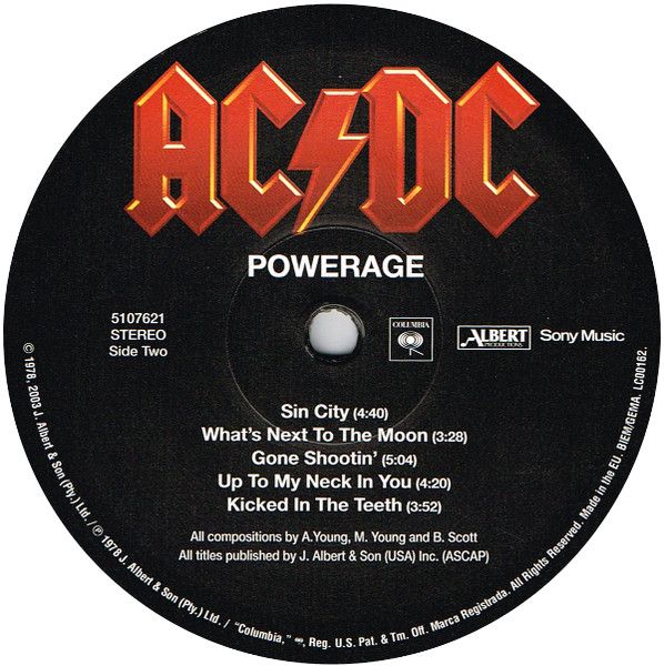 Платівка AC/DC - Powerage|ЕЙСІ ДІСІ-Потужність