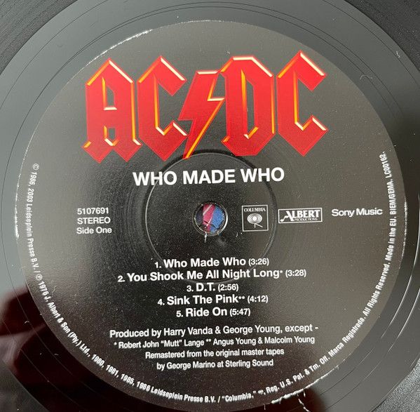Платівка AC/DC – Who Made Who|ЕЙСІ/ДІСІ-Хто зробив кого