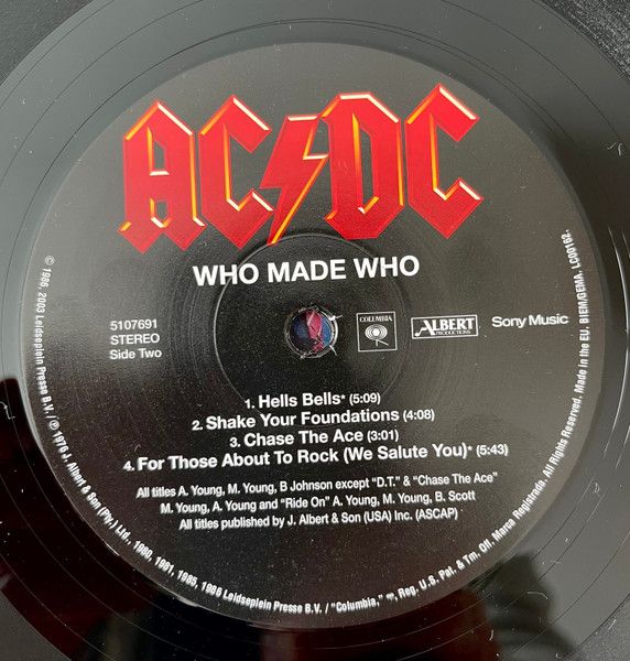 Платівка AC/DC – Who Made Who|ЕЙСІ/ДІСІ-Хто зробив кого