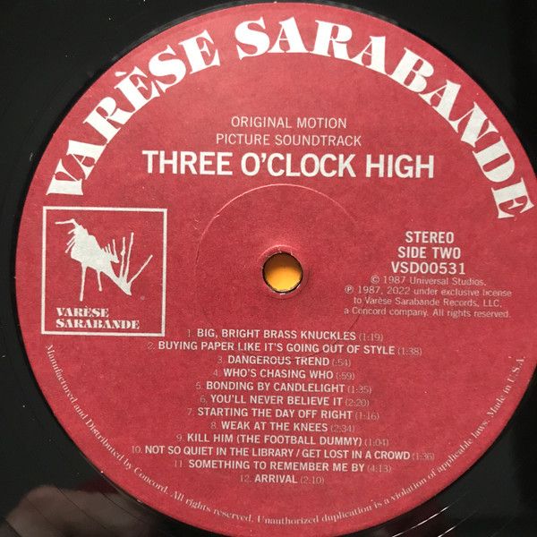 Платівка Tangerine Dream / Sylvester Levay – Three O'Clock High (Original Motion Picture Soundtrack)|Мандариновий сон/Сильвестр Левей-Три години високо