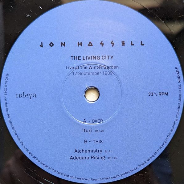 Платівка Jon Hassell – The Living City|Джон Хасселл