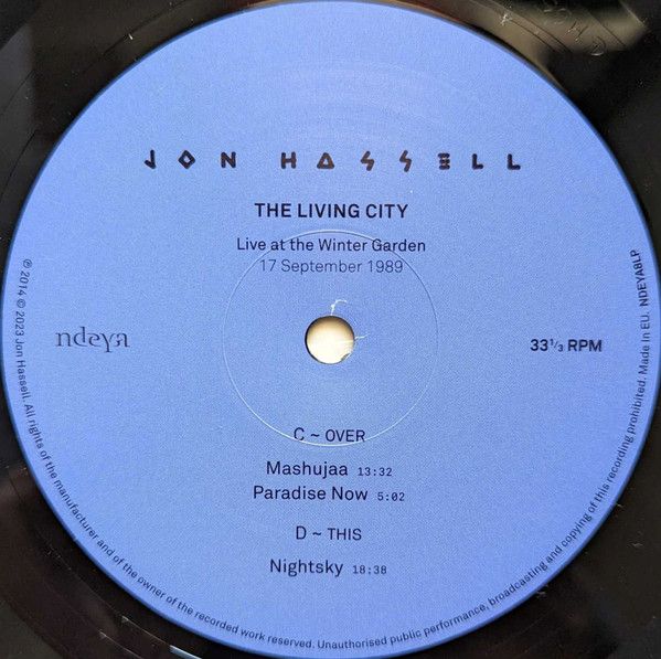 Платівка Jon Hassell – The Living City|Джон Хасселл