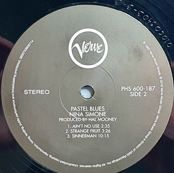 Платівка Nina Simone – Pastel Blues|Ніна Сімоне-Пастельний блюз