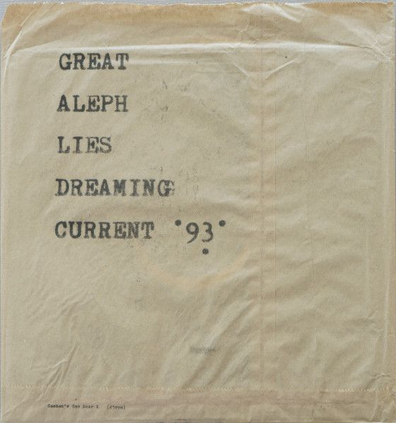 Платівка Current 93 – Great Aleph Lies Dreaming|Поточний 93