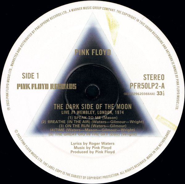 Платівка Pink Floyd – The Dark Side Of The Moon (Live At Wembley 1974)|Пінк Флойд