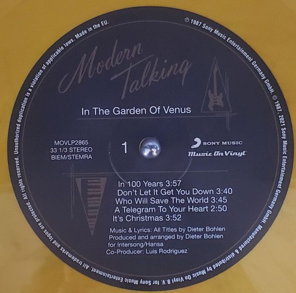 Платівка Modern Talking – In The Garden Of Venus - The 6th Album|Сучасна розмова-У саду Венери