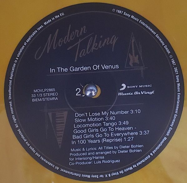 Платівка Modern Talking – In The Garden Of Venus - The 6th Album|Сучасна розмова-У саду Венери