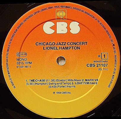 Платівка Lionel Hampton And His Orchestra – Chicago Jazz Concert|Лайонел Гемптон