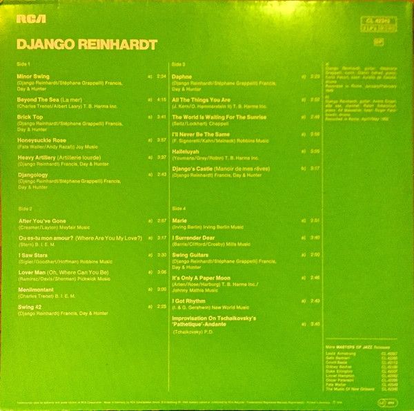 Django Reinhardt – Masters Of Jazz Vol.4 | Жан Рейнхардт