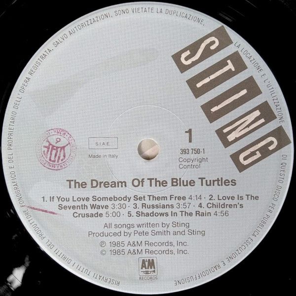 Платівка Sting – The Dream Of The Blue Turtles|Стінг-Сон синіх черепах
