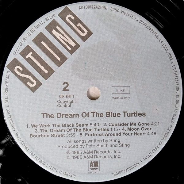 Платівка Sting – The Dream Of The Blue Turtles|Стінг-Сон синіх черепах