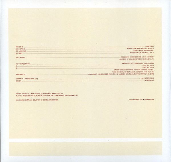 Платівка Brian Eno With Jon Hopkins & Leo Abrahams – Small Craft On A Milk Sea|Браян Іно з Лео Абрахамсом і Джоном Хопкінсом-Мале судно на Молочному морі(2xLP)