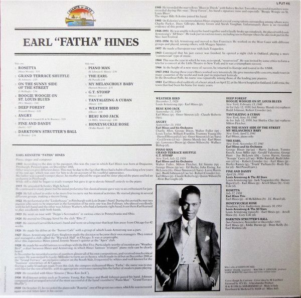 Платівка Earl Hines – Earl 'Fatha' Hines | Ерл Хайнс
