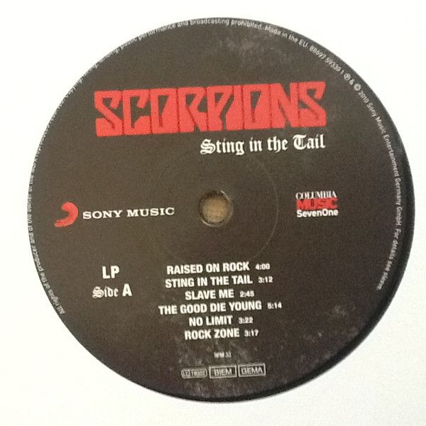Платівка Scorpions – Sting In The Tail|Скорпіони-Жало в хвіст
