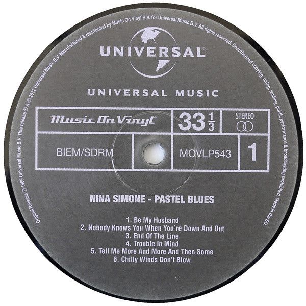 Платівка Nina Simone – Pastel Blues(LP, Album, Reissue, Vinyl)|Ніна Сімоне-Пастельний блюз