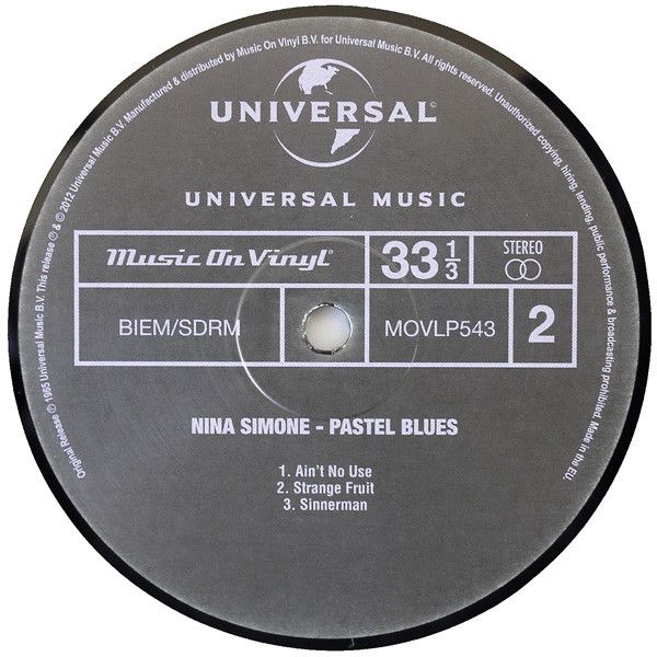 Платівка Nina Simone – Pastel Blues(LP, Album, Reissue, Vinyl)|Ніна Сімоне-Пастельний блюз