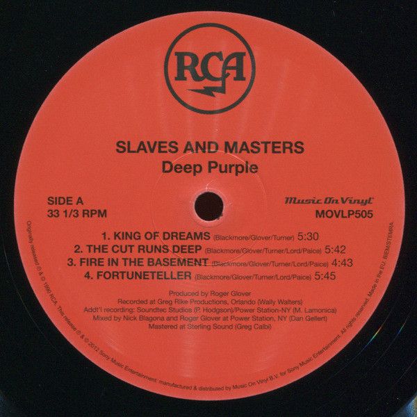Платівка Deep Purple – Slaves And Masters|Глибокий фіолетовий-Раби і господарі