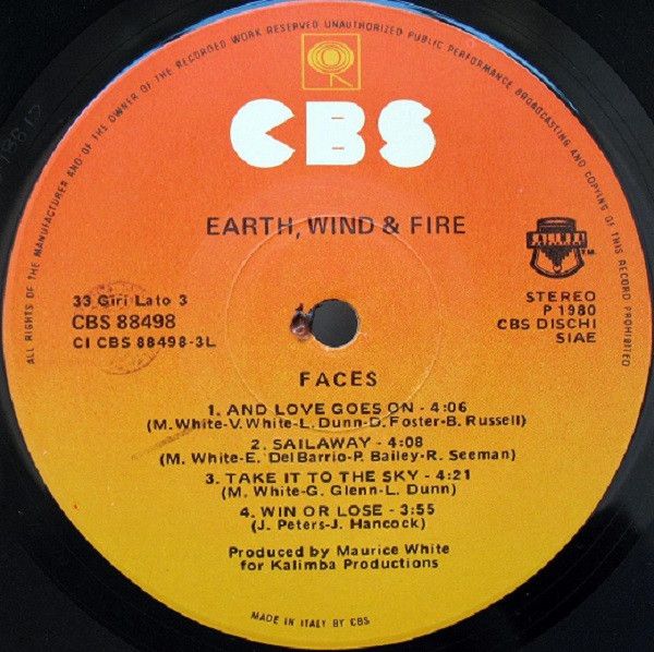 Платівка Earth, Wind & Fire – Faces