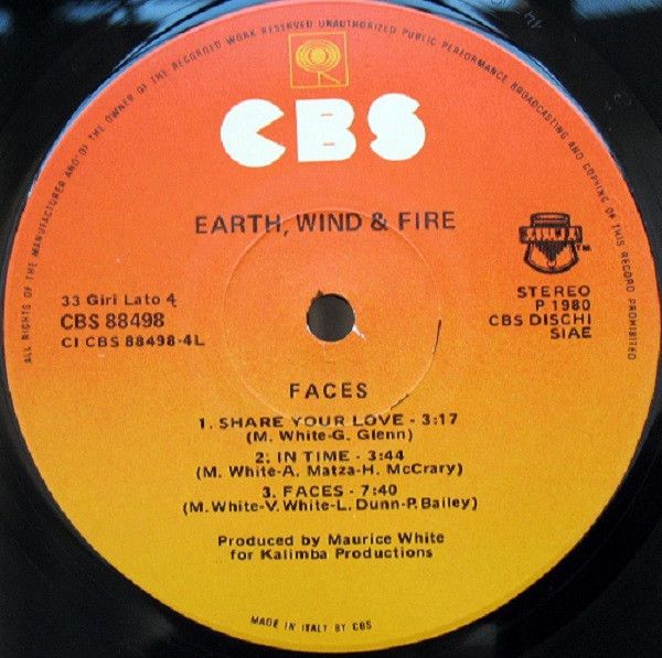 Платівка Earth, Wind & Fire – Faces
