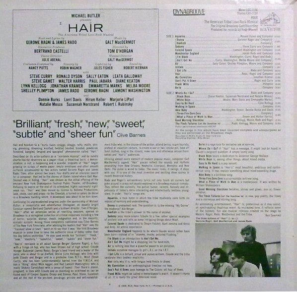 Платівка Various – Hair - The American Tribal Love-Rock Musical (The Original Broadway Cast Recording)|Hair- рок-мюзикл