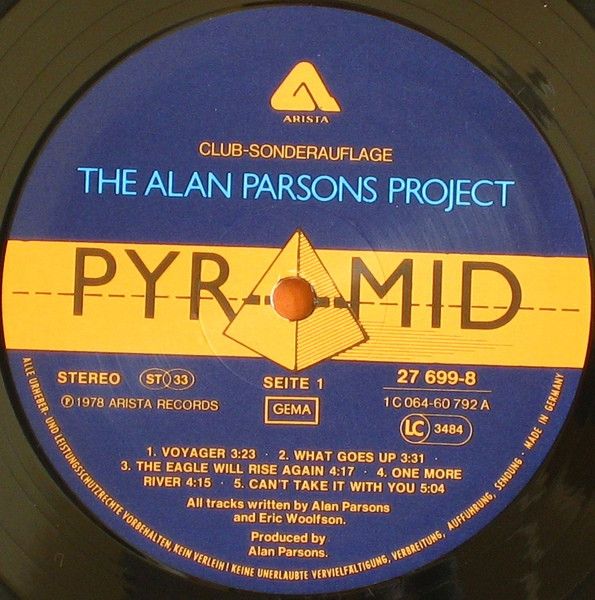Платівка The Alan Parsons Project – Pyramid
