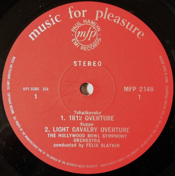Платівка  Tchaikovsky / von Suppe / Rossini, The Hollywood Bowl Symphony Orchestra - Felix Slatkin – 1812 & Other Overtures | Фелікс  Слаткін