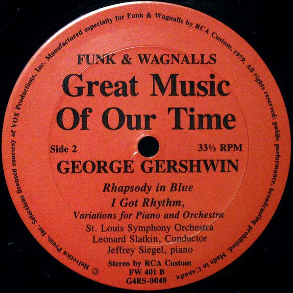 Платівка Leonard Slatkin, St. Louis Symphony Orchestra – Great Music Of Our Time/George Gershwin