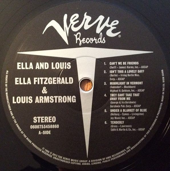 Платівка Ella Fitzgerald & Louis Armstrong – Ella And Louis|Елла Фіцджеральд , Луї Армстронг
